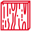 Icon mit roter Kontur: Diele mit sehr strukturierter Oberfläche