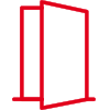 Icon mit roter Kontur: Zella-Türenblätter